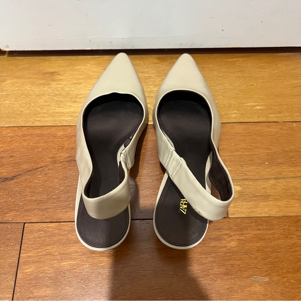 Zara nude slingback kitten heel - Picture 8 of 12